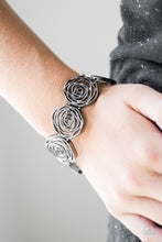 Load image into Gallery viewer, Rosy Rosette and Beat Around The ROSEBUSH - Black Necklace and Bracelet Set