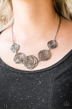 Load image into Gallery viewer, Rosy Rosette and Beat Around The ROSEBUSH - Black Necklace and Bracelet Set