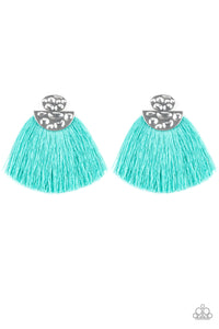 Paparazzi Make Some PLUME - Blue - Earrings - My New Jewelry Box