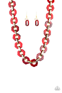 Paparazzi Fashionista Fever - Red - Necklaces - My New Jewelry Box