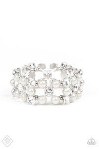 Paparazzi Diamonds and Debutantes - white - Bracelets - My New Jewelry Box