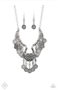 Paparazzi Treasure Temptress - silver - Necklaces - My New Jewelry Box