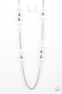 All Dressed UPTOWN  and Uptown Talker White Bracelet and Necklace Paparazzi